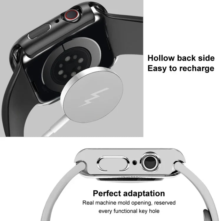 สายรัดนาฬิกาซิลิโคน imak พร้อมกรอบ PC และฟิล์มกระจกนิรภัย สำหรับ Apple Watch SE 2022 40 มม. สำหรับ Apple Watch SE 2022 44 มม.