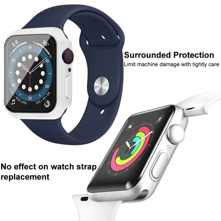 เคสกรอบ PC imak พร้อมฟิล์มกระจกนิรภัย สำหรับ Apple Watch Series 4/5/6/SE 1/2/3 40 มม. สำหรับ Apple Watch Series 4/5/6/SE 1/2/3 44 มม. สำหรับ Apple Watch Series 9 / 8 / 7 41 มม. สำหรับ Apple Watch Series 9 / 8 / 7 45 มม.