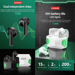 Lenovo GM5 TWS หูฟังบลูทูธไร้สายกันน้ำสำหรับกีฬา ลดเสียงรบกวน พร้อมไมโครโฟน, GM5