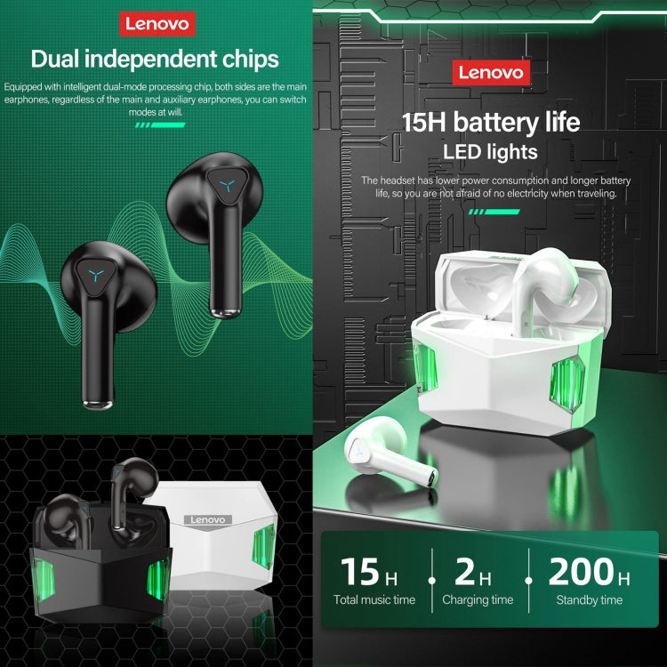 Lenovo GM5 TWS หูฟังบลูทูธไร้สายกันน้ำสำหรับกีฬา ลดเสียงรบกวน พร้อมไมโครโฟน, GM5