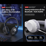 Lenovo TH10 หูฟังเกมมิ่งบลูทูธไร้สายเบสหนักสำหรับกีฬา ตัดเสียงรบกวน, TH10 สีขาว, TH10 สีดำ