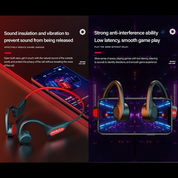 Lenovo X3 Pro หูฟังบลูทูธไร้สายแบบส่งผ่านกระดูก 5.3 สำหรับกีฬา พร้อมไมโครโฟน
