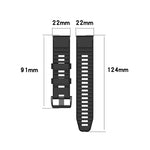 For Garmin Fenix 6 22mm Quick Release Official Texture Wrist Strap Watchband, with Plastic Button, with Metal Button