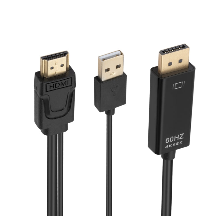 สายแปลง HDMI เป็น USB+DisplayPort พร้อมอะแดปเตอร์จ่ายไฟ ความยาว: 1.8 เมตร, 180 ซม.