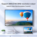 สายแปลง HDMI เป็น USB+DisplayPort พร้อมอะแดปเตอร์จ่ายไฟ ความยาว: 1.8 เมตร, 180 ซม.