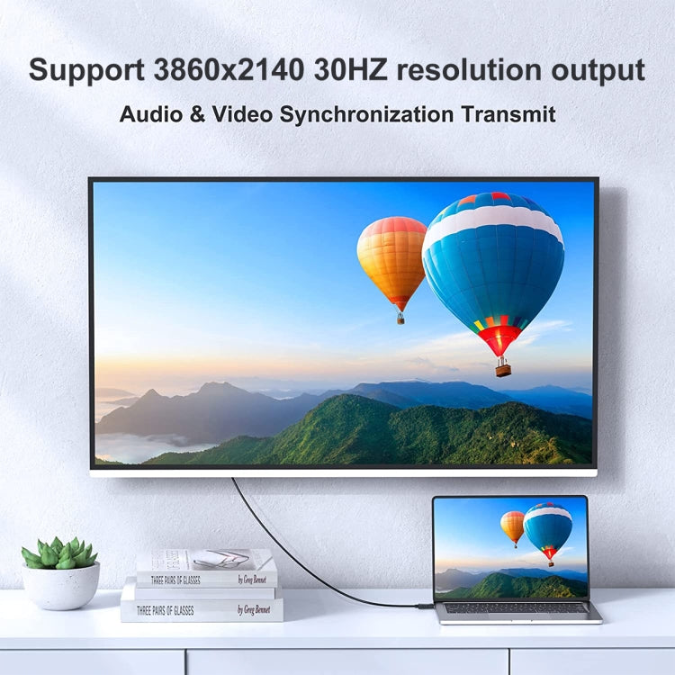 สายแปลง HDMI เป็น USB+DisplayPort พร้อมอะแดปเตอร์จ่ายไฟ ความยาว: 1.8 เมตร, 180 ซม.