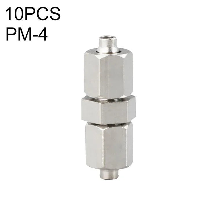 ข้อต่อเร็วตรงทองแดงชุบนิกเกิล LAIZE รุ่น PM-4 2 ชิ้น, PM-4 (2 ชิ้น), PM-6 (2 ชิ้น), PM-8 (2 ชิ้น), PM-10 (2 ชิ้น), PM-12, PM-14, PM-16