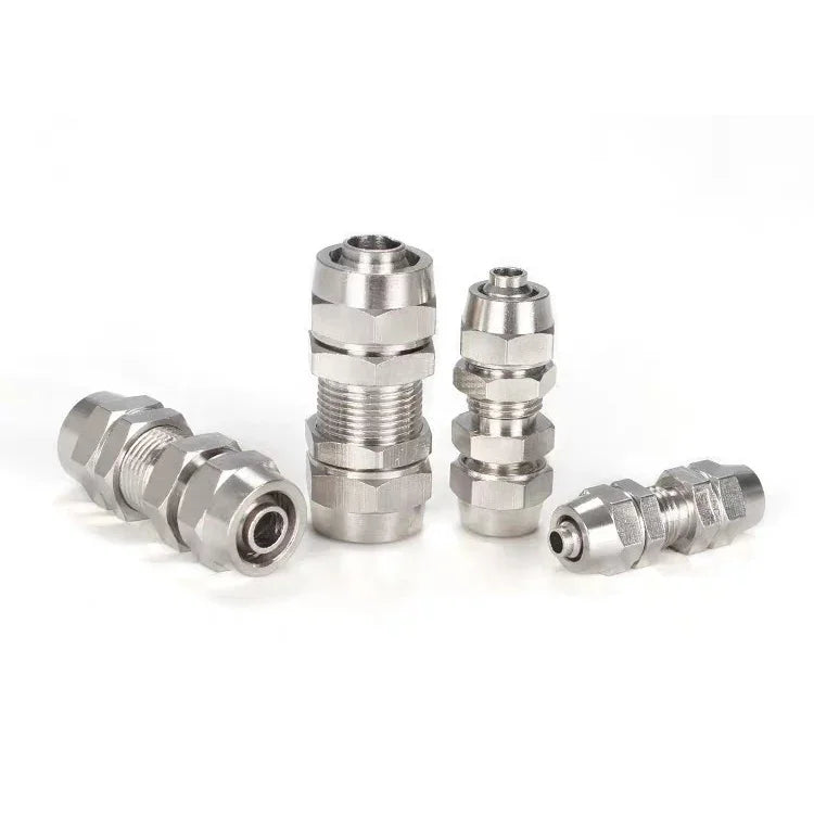ข้อต่อเร็วตรงทองแดงชุบนิกเกิล LAIZE รุ่น PM-4 2 ชิ้น, PM-4 (2 ชิ้น), PM-6 (2 ชิ้น), PM-8 (2 ชิ้น), PM-10 (2 ชิ้น), PM-12, PM-14, PM-16