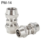 ข้อต่อเร็วตรงทองแดงชุบนิกเกิล LAIZE รุ่น PM-4 2 ชิ้น, PM-4 (2 ชิ้น), PM-6 (2 ชิ้น), PM-8 (2 ชิ้น), PM-10 (2 ชิ้น), PM-12, PM-14, PM-16