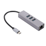 SL-030 ตัวแปลง USB-C / Type-C เป็น Gigabit Ethernet RJ45 & 3 x USB 3.0 HUB