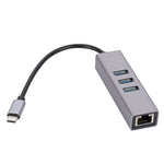 SL-030 ตัวแปลง USB-C / Type-C เป็น Gigabit Ethernet RJ45 & 3 x USB 3.0 HUB