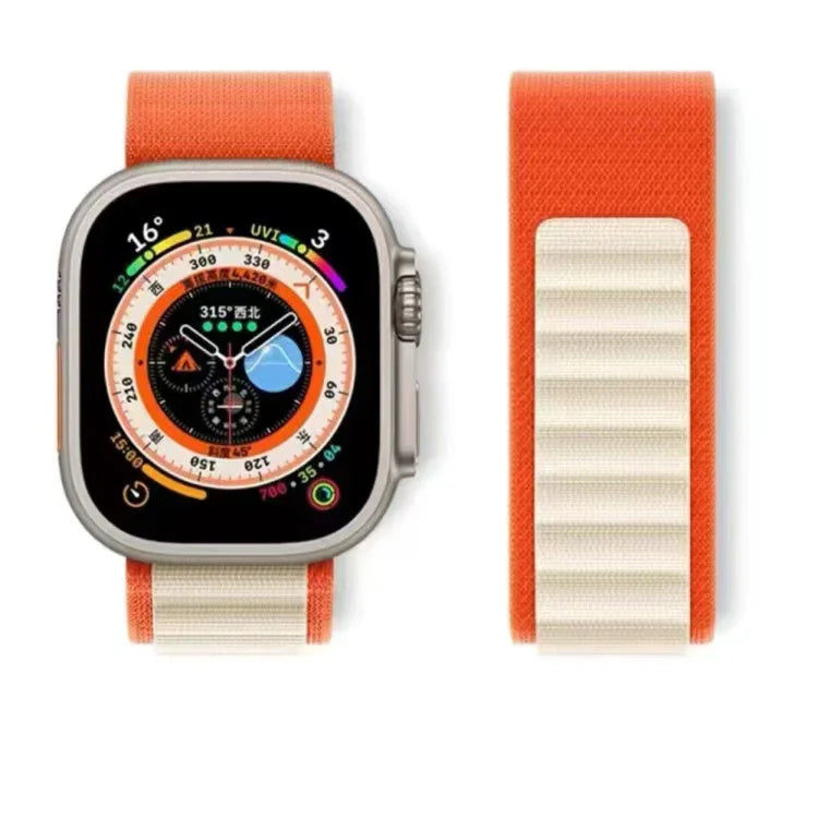 สายรัดนาฬิกาไนลอนสองสีระบายอากาศได้ สำหรับ Apple Watch, Ultra 49 มม. / Series 8&7 45 มม. / SE 2&6&SE&5&4 44 มม. / 3&2&1 42 มม. Series 8&7 41 มม. / SE 2&6&SE&5&4 40 มม. / 3&2&1 38 มม.