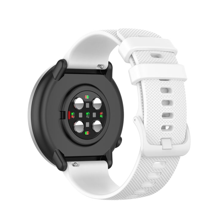 For Polar Ignite 20mm Small Plaid Texture Silicone Wrist Strap Watchband, 20mm
