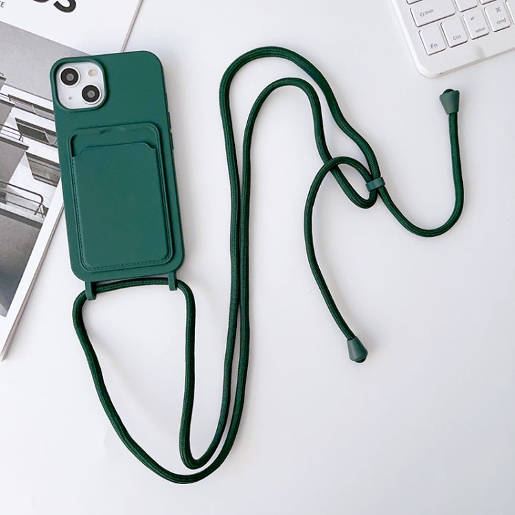 Crossbody Lanyard Elastic Silicone Card Holder Phone Case, For iPhone 11 Pro Max