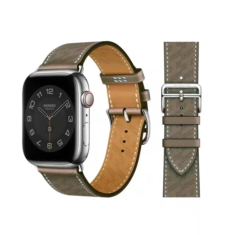 สายรัดหนังไมโครโพรัส สำหรับ Apple Watch Ultra 49 มม. / Series 8&7 45 มม. / SE 2&6&SE&5&4 44 มม. / 3&2&1 42 มม. สำหรับ Apple Watch Series 8&7 41 มม. / SE 2&6&SE&5&4 40 มม. / 3&2&1 38 มม.