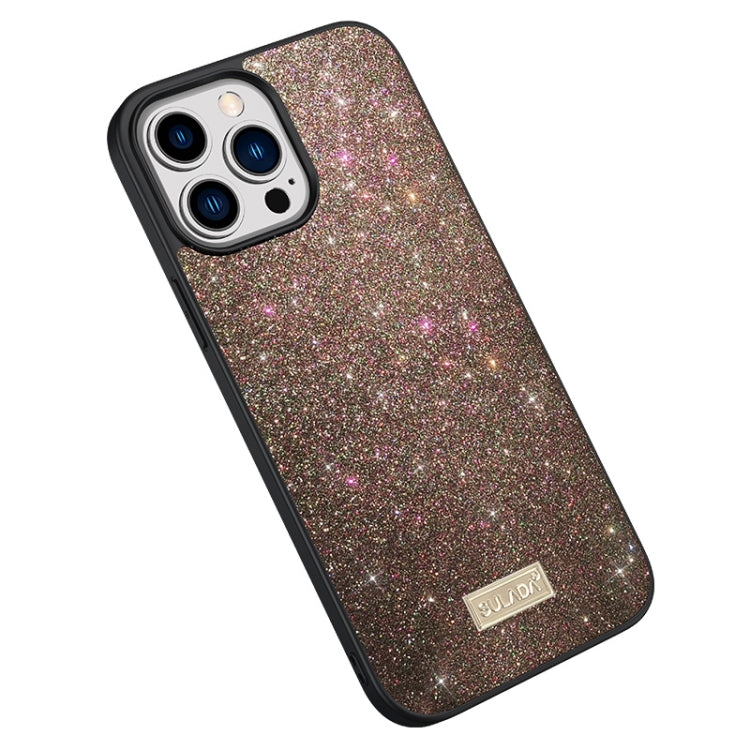SULADA PC+TPU Leather Glitter Phone Case, For iPhone 14, For iPhone 14 Plus, For iPhone 14 Pro, For iPhone 14 Pro Max