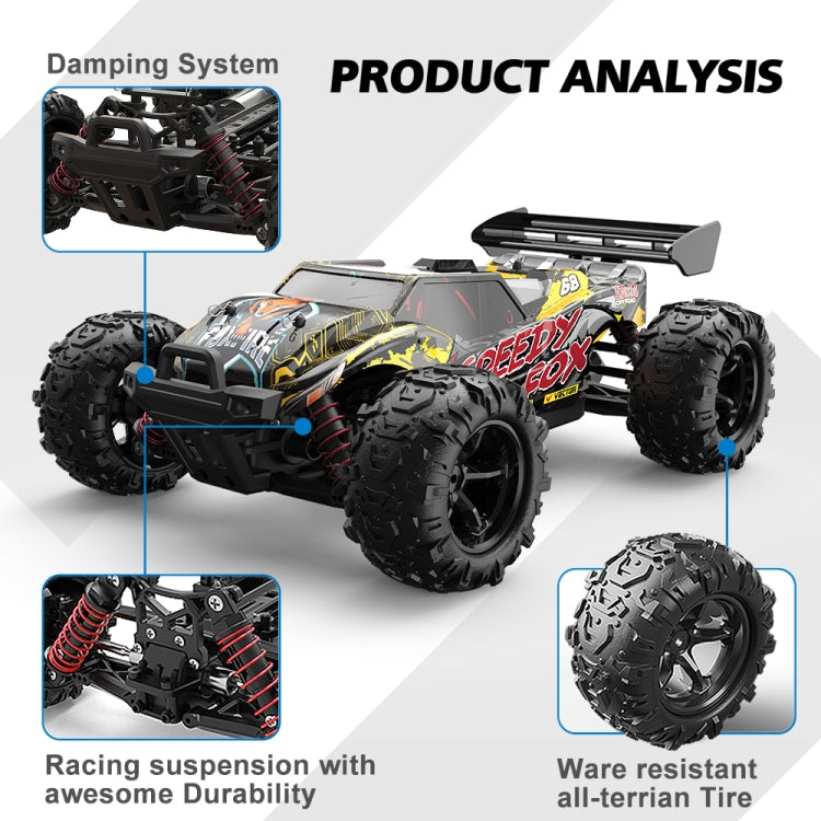 9307E 1:18 Full Scale Remote Control 4WD High Speed Car, 9307E(Black Yellow)