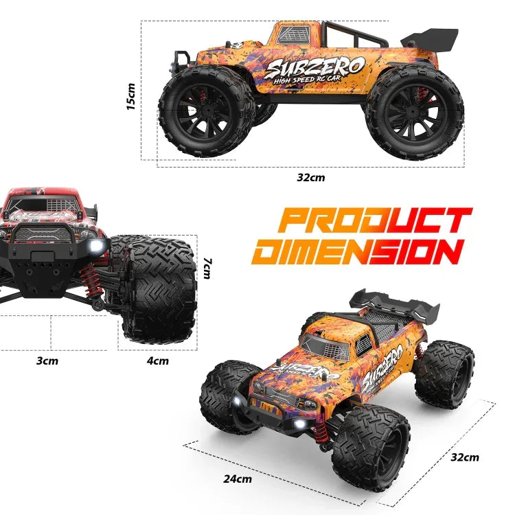 รถบังคับวิทยุ 1:16 4WD ความเร็วสูง รุ่น 9500E 9500E(สีแดง), 9500E(สีส้ม)