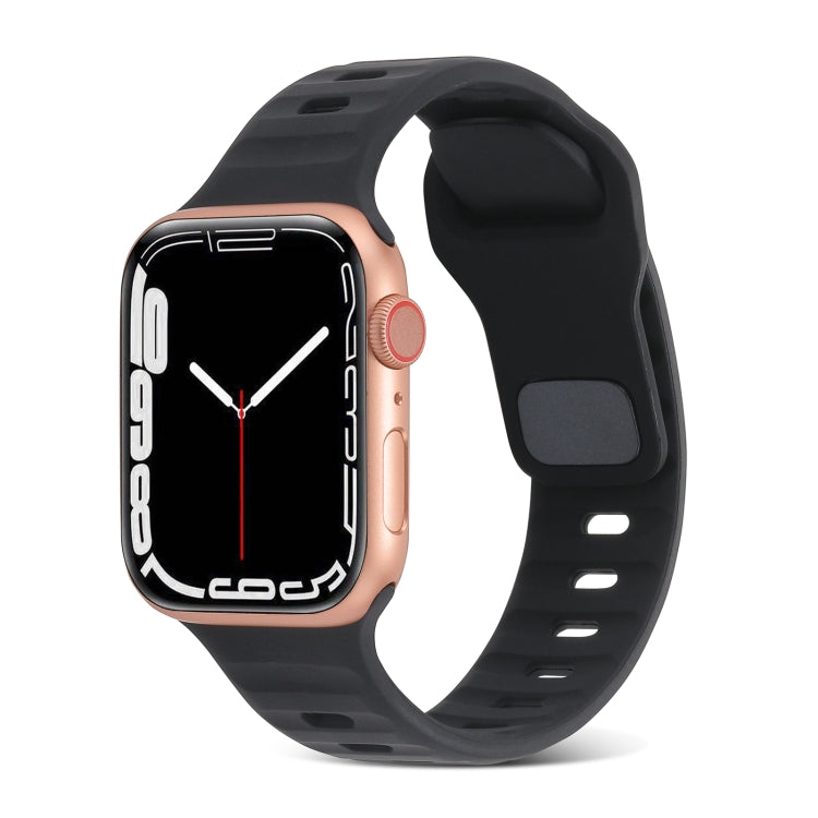 สายซิลิโคนสำหรับนาฬิกากีฬา สำหรับ Apple Watch Ultra 49mm / Series 8&7 45mm / SE 2&6&SE&5&4 44mm / 3&2&1 42mm, สำหรับ Apple Watch Series 8&7 41mm / SE 2&6&SE&5&4 40mm / 3&2&1 38mm