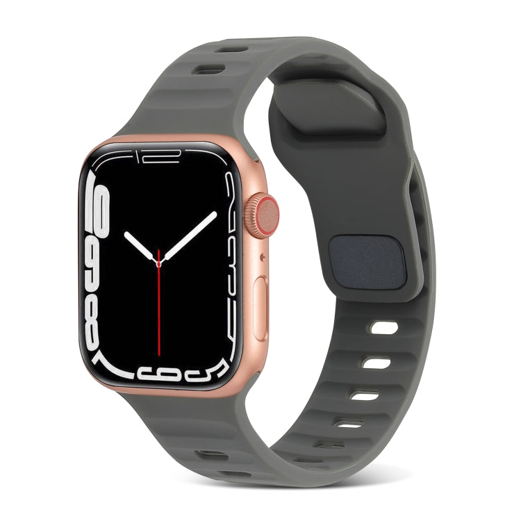 สายซิลิโคนสำหรับนาฬิกากีฬา สำหรับ Apple Watch Ultra 49mm / Series 8&7 45mm / SE 2&6&SE&5&4 44mm / 3&2&1 42mm, สำหรับ Apple Watch Series 8&7 41mm / SE 2&6&SE&5&4 40mm / 3&2&1 38mm