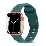 สายซิลิโคนสำหรับนาฬิกากีฬา สำหรับ Apple Watch Ultra 49mm / Series 8&7 45mm / SE 2&6&SE&5&4 44mm / 3&2&1 42mm, สำหรับ Apple Watch Series 8&7 41mm / SE 2&6&SE&5&4 40mm / 3&2&1 38mm