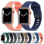 สายซิลิโคนสำหรับนาฬิกากีฬา สำหรับ Apple Watch Ultra 49mm / Series 8&7 45mm / SE 2&6&SE&5&4 44mm / 3&2&1 42mm, สำหรับ Apple Watch Series 8&7 41mm / SE 2&6&SE&5&4 40mm / 3&2&1 38mm