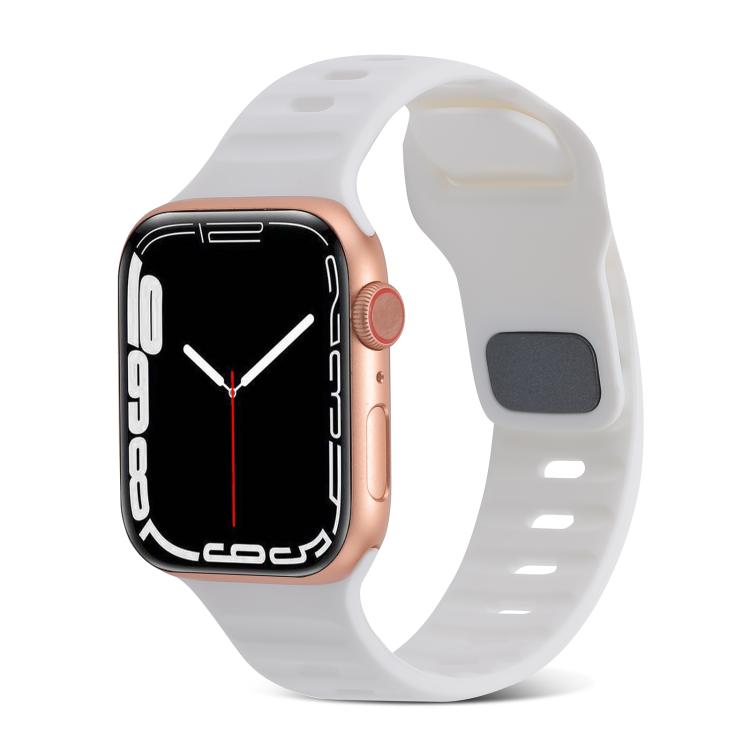 สายซิลิโคนสำหรับนาฬิกากีฬา สำหรับ Apple Watch Ultra 49mm / Series 8&7 45mm / SE 2&6&SE&5&4 44mm / 3&2&1 42mm, สำหรับ Apple Watch Series 8&7 41mm / SE 2&6&SE&5&4 40mm / 3&2&1 38mm