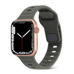 สายซิลิโคนสำหรับนาฬิกากีฬา สำหรับ Apple Watch Ultra 49mm / Series 8&7 45mm / SE 2&6&SE&5&4 44mm / 3&2&1 42mm, สำหรับ Apple Watch Series 8&7 41mm / SE 2&6&SE&5&4 40mm / 3&2&1 38mm