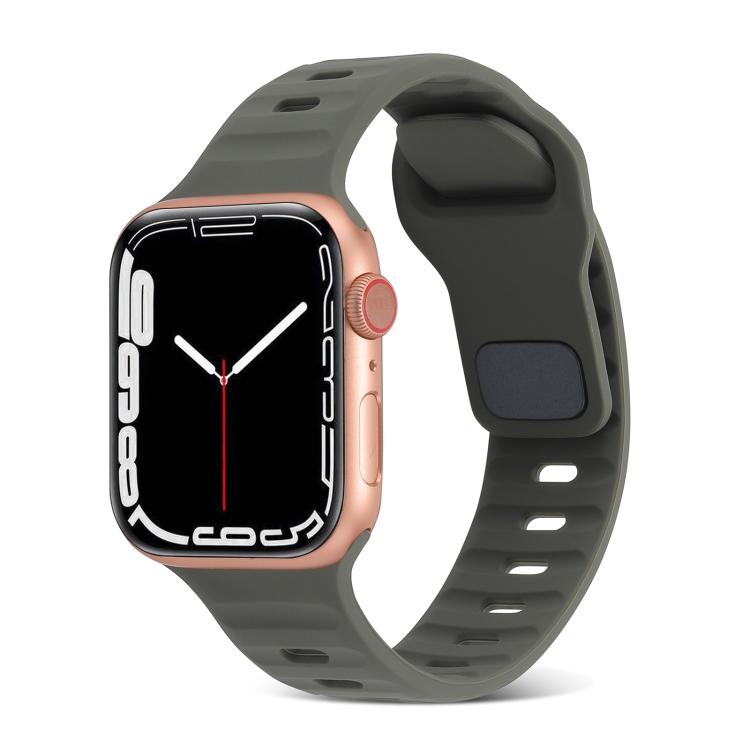 สายซิลิโคนสำหรับนาฬิกากีฬา สำหรับ Apple Watch Ultra 49mm / Series 8&7 45mm / SE 2&6&SE&5&4 44mm / 3&2&1 42mm, สำหรับ Apple Watch Series 8&7 41mm / SE 2&6&SE&5&4 40mm / 3&2&1 38mm