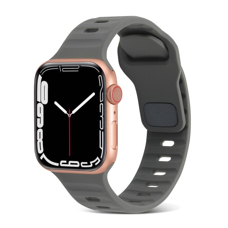 สายซิลิโคนสำหรับนาฬิกากีฬา สำหรับ Apple Watch Ultra 49mm / Series 8&7 45mm / SE 2&6&SE&5&4 44mm / 3&2&1 42mm, สำหรับ Apple Watch Series 8&7 41mm / SE 2&6&SE&5&4 40mm / 3&2&1 38mm