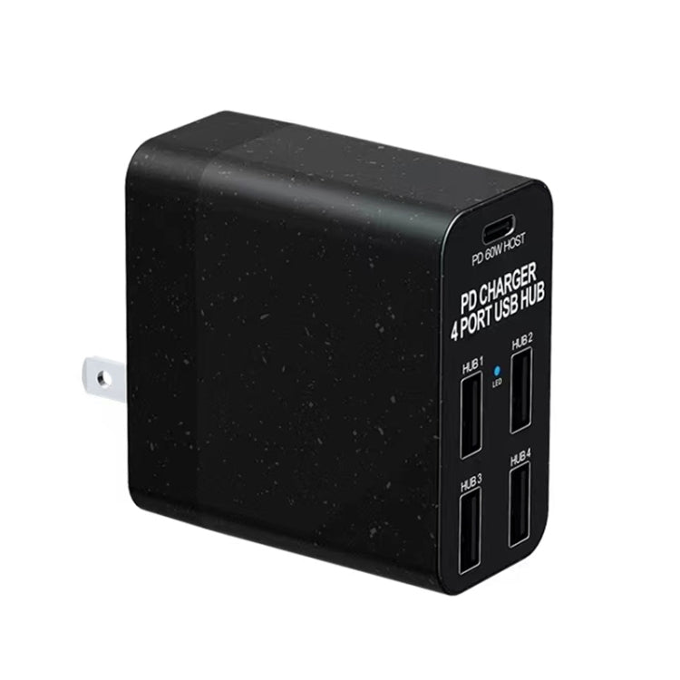 ที่ชาร์จ USB-C / Type-C กำลังขับ 65W X83 + HUB USB 4 ช่อง, ปลั๊กสหรัฐอเมริกา