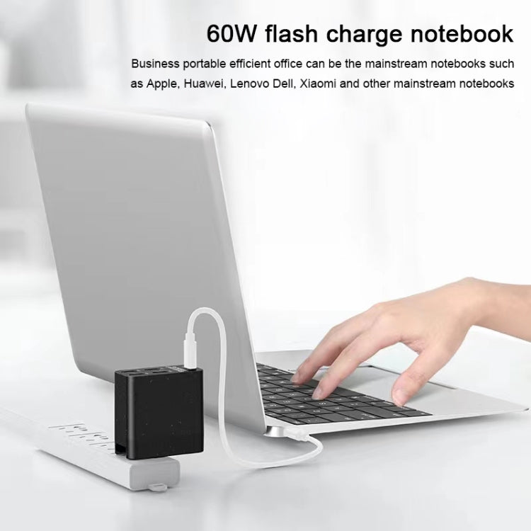 ที่ชาร์จ USB-C / Type-C กำลังขับ 65W X83 + HUB USB 4 ช่อง, ปลั๊กสหรัฐอเมริกา