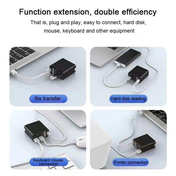ที่ชาร์จ USB-C / Type-C กำลังขับ 65W X83 + HUB USB 4 ช่อง, ปลั๊กสหรัฐอเมริกา