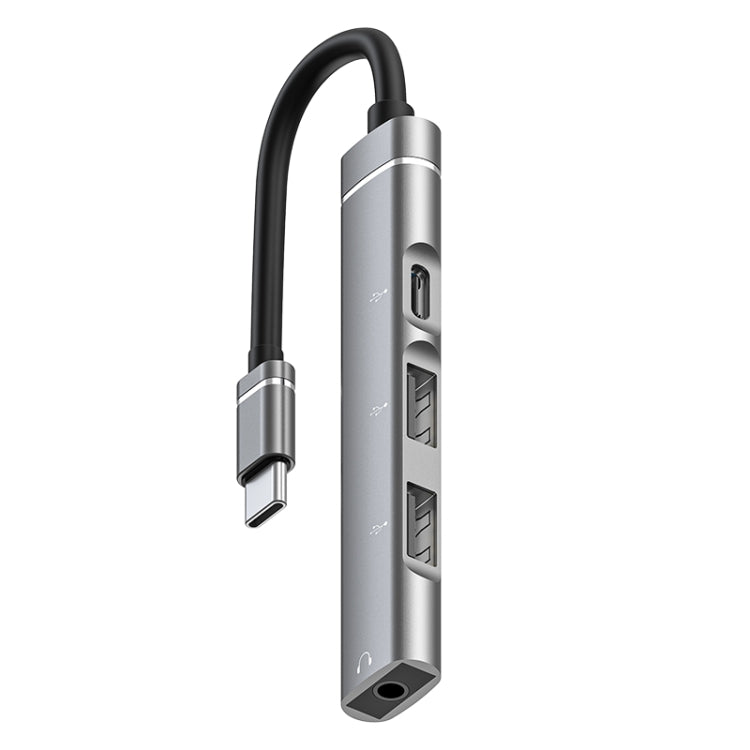 USB-C / Type-C เป็น 3.5 มม. + 2 USB + Type-C HUB สถานีเชื่อมต่อ