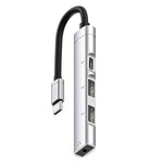 USB-C / Type-C เป็น 3.5 มม. + 2 USB + Type-C HUB สถานีเชื่อมต่อ