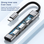 USB-C / Type-C เป็น 3.5 มม. + 2 USB + Type-C HUB สถานีเชื่อมต่อ