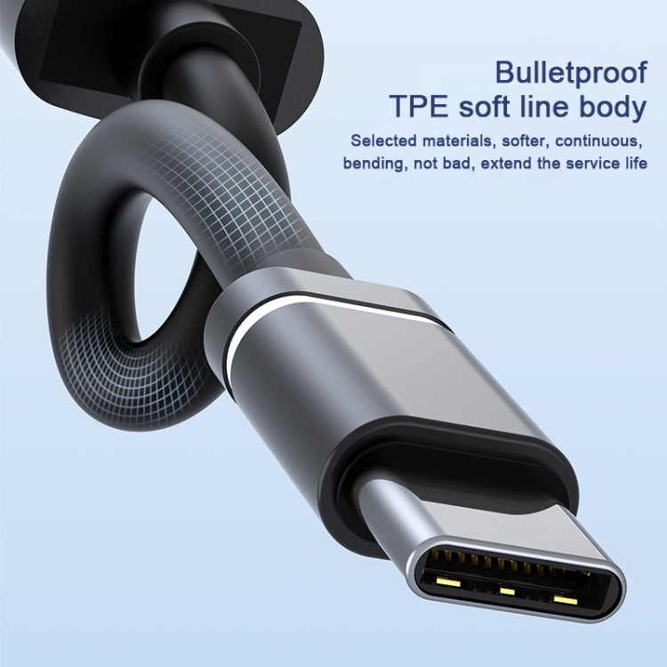 USB-C / Type-C เป็น 3.5 มม. + 2 USB + Type-C HUB สถานีเชื่อมต่อ