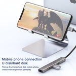 USB-C / Type-C เป็น 3.5 มม. + 2 USB + Type-C HUB สถานีเชื่อมต่อ