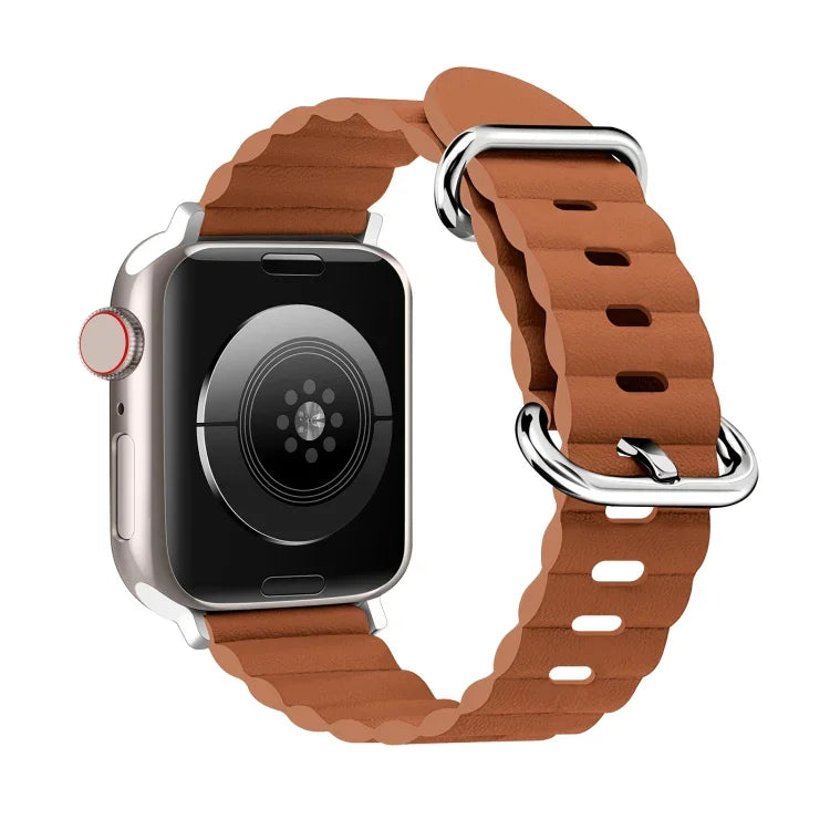 สายรัดนาฬิกาหนังสไตล์โอเชียน สำหรับ Apple Watch Ultra 49 มม. / Series 8&7 45 มม. / SE 2&6&SE&5&4 44 มม. / 3&2&1 42 มม. สำหรับ Apple Watch Ultra 49 มม. / Series 8&7 45 มม. / สำหรับ Apple Watch Series 8&7 41 มม. / SE 2&6&SE&5&4 40 มม. / 3&2&1 38 มม.