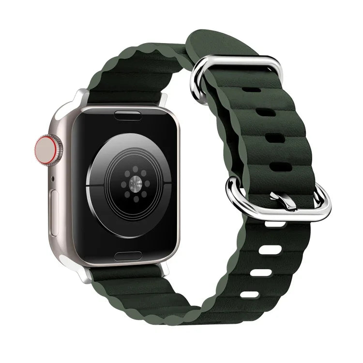 สายรัดนาฬิกาหนังสไตล์โอเชียน สำหรับ Apple Watch Ultra 49 มม. / Series 8&7 45 มม. / SE 2&6&SE&5&4 44 มม. / 3&2&1 42 มม. สำหรับ Apple Watch Ultra 49 มม. / Series 8&7 45 มม. / สำหรับ Apple Watch Series 8&7 41 มม. / SE 2&6&SE&5&4 40 มม. / 3&2&1 38 มม.