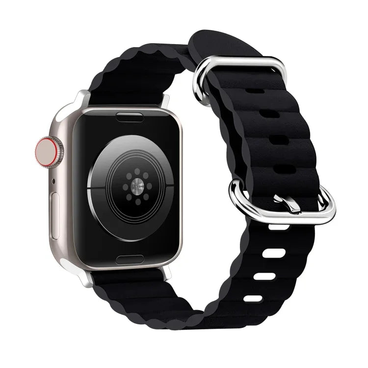 สายรัดนาฬิกาหนังสไตล์โอเชียน สำหรับ Apple Watch Ultra 49 มม. / Series 8&7 45 มม. / SE 2&6&SE&5&4 44 มม. / 3&2&1 42 มม. สำหรับ Apple Watch Ultra 49 มม. / Series 8&7 45 มม. / สำหรับ Apple Watch Series 8&7 41 มม. / SE 2&6&SE&5&4 40 มม. / 3&2&1 38 มม.