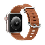 สายรัดนาฬิกาหนังสไตล์โอเชียน สำหรับ Apple Watch Ultra 49 มม. / Series 8&7 45 มม. / SE 2&6&SE&5&4 44 มม. / 3&2&1 42 มม. สำหรับ Apple Watch Ultra 49 มม. / Series 8&7 45 มม. / สำหรับ Apple Watch Series 8&7 41 มม. / SE 2&6&SE&5&4 40 มม. / 3&2&1 38 มม.