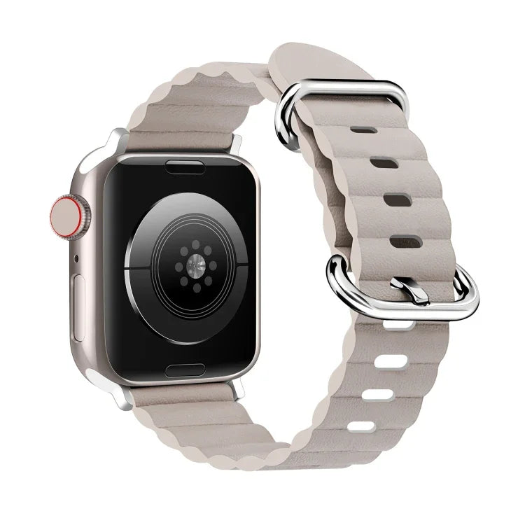 สายรัดนาฬิกาหนังสไตล์โอเชียน สำหรับ Apple Watch Ultra 49 มม. / Series 8&7 45 มม. / SE 2&6&SE&5&4 44 มม. / 3&2&1 42 มม. สำหรับ Apple Watch Ultra 49 มม. / Series 8&7 45 มม. / สำหรับ Apple Watch Series 8&7 41 มม. / SE 2&6&SE&5&4 40 มม. / 3&2&1 38 มม.