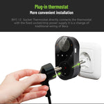 เทอร์โมสตัท LCD แบบเสียบปลั๊ก, ปลั๊ก EU, มี WiFi, ไม่มี WiFi