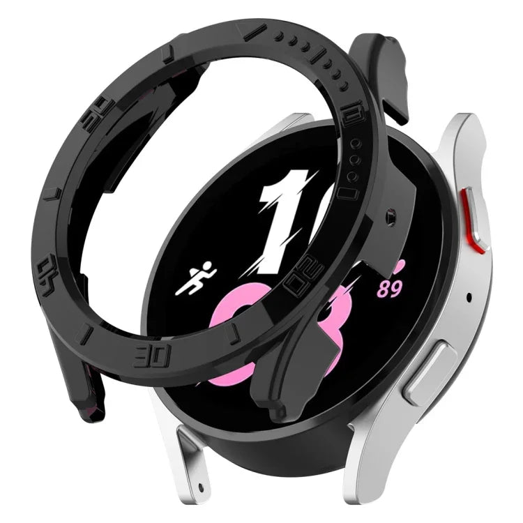 เคสป้องกันนาฬิกา PC ครอบครึ่งพร้อมสเกล สำหรับ Samsung Galaxy Watch5 / Watch4 44 mm