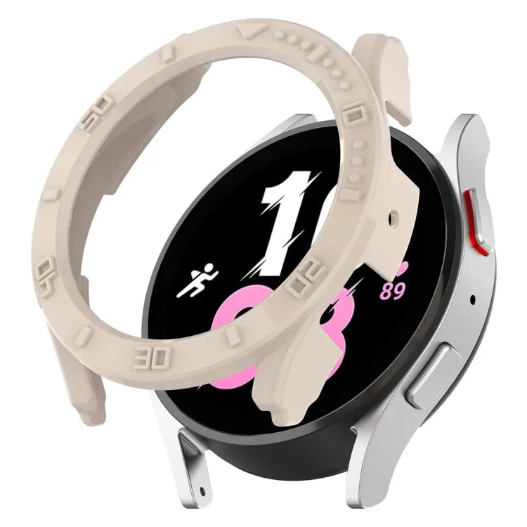 เคสป้องกันนาฬิกา PC ครอบครึ่งพร้อมสเกล สำหรับ Samsung Galaxy Watch5 / Watch4 44 mm