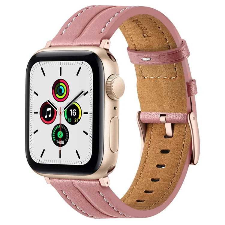 Fluted Leather Strap, For Apple Watch Ultra 49mm / Series 8&7 45mm / SE 2&6&SE&5&4 44mm / 3&2&1 42mm, For Apple Watch Ultra 49mm / Series 8&7 45mm /, For Apple Watch Series 8&7 41mm / SE 2&6&SE&5&4 40mm / 3&2&1 38mm