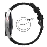 สำหรับ Samsung Galaxy Watch5 44mm / 40mm สายนาฬิกาหนังซิลิโคนหัวเข็มขัดสีดำ, S, L