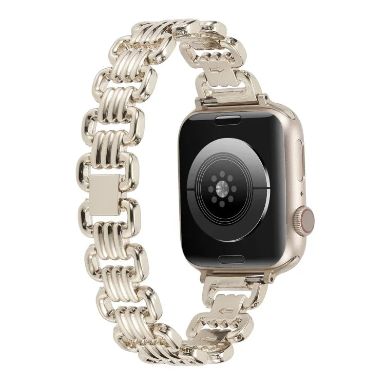 U-chain Metal Watch Band, For Apple Watch Ultra 49mm / Series 8&7 45mm / SE 2&6&SE&5&4 44mm / 3&2&1 42mm, For Apple Watch Series 8&7 41mm / SE 2&6&SE&5&4 40mm / 3&2&1 38mm