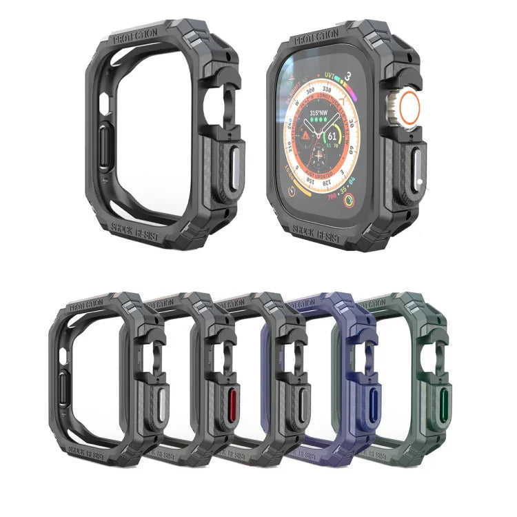 เคสกันกระแทก TPU + PC คาร์บอนไฟเบอร์ สำหรับ Apple Watch Ultra 3 / 2 / 1 49 มม.